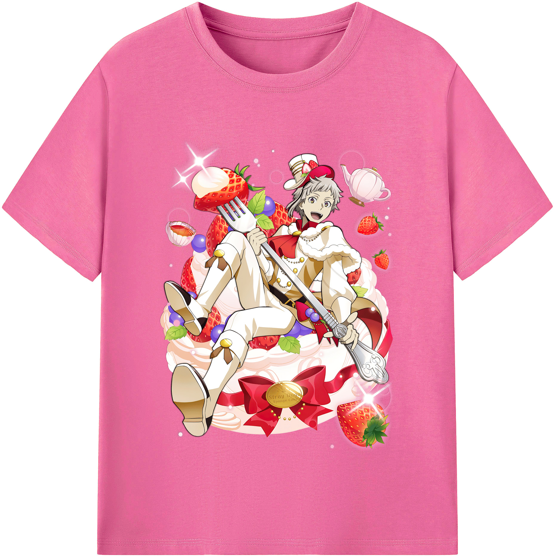（画像用） 文豪ストレイドッグス Bungo Stray Dogs レディースカジュアルプリントTシャツ（綿100％）